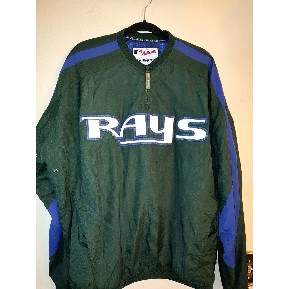 Men's Vtg Tampa Bay Rays Majestic MLB Collection Green Jacket Size L